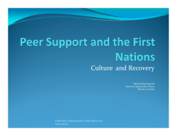 Culture and Recovery