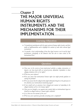 the major universal human rights instruments and the
