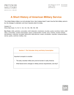 A Short History of American Military Service
