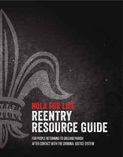 the NOLA FOR LIFE Reentry Resource Guide