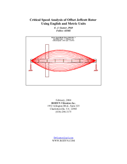 Critical Speed Analysis of Offset Jeffcott Rotor Using