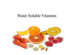 The Water Soluble Vitamins