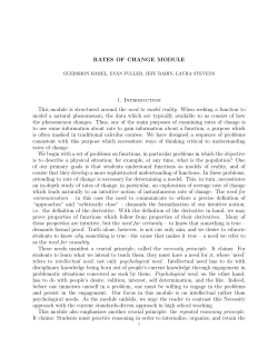 Rate of Change - UCSD Math Department