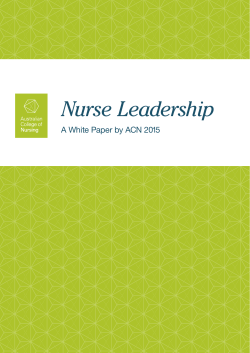 Nurse Leadership - Australian College of Nursing