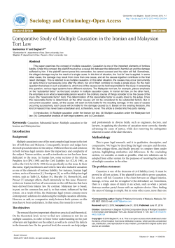 Comparative Study of Multiple Causation in the Iranian and