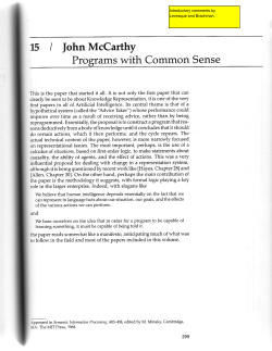 Programs with Common Sense