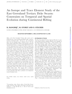 An Isotope and Trace Element Study of the East Greenland Tertiary