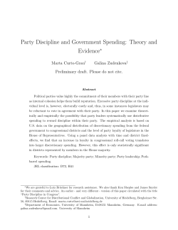 Party Discipline and Government Spending