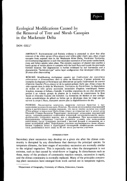 Ecological Modifications Caused by the Removal of Tree and Shrub