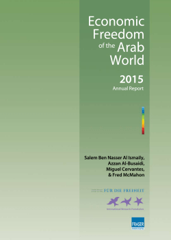 Economic Freedom of the Arab World: 2015 Annual Report