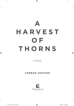 Read an Excerpt - Corban Addison