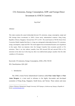 CO2 Emissions, Energy Consumption, GDP, and Foreign Direct