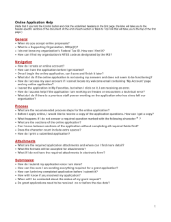 Online application help