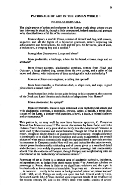 PATRONAGE OF ART IN THE ROMAN WORLD 1 NICHOLAS