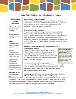 Guide to the Federal Budget Process