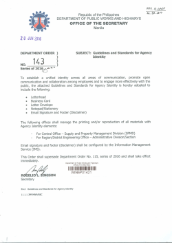 Guidelines and Standards for Agency Identity.