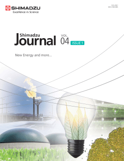 Shimadzu Journal Vol. 4, issue 1