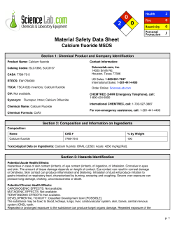 Calcium fluoride MSDS