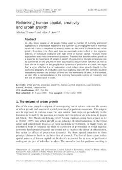Rethinking human capital, creativity and urban growth