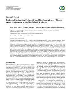 Indices of Abdominal Adiposity and Cardiorespiratory Fitness Test