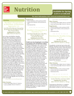 Nutrition - McGraw Hill Higher Education