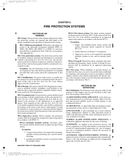Chapter 9 - Fire Protection Systems