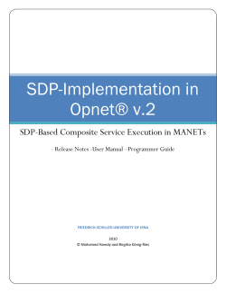 SDP-Implementation in Opnet&reg; v.2