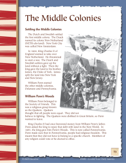 The Middle Colonies