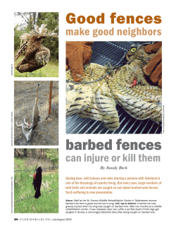 Good fences barbed fences - Florida Wildlife Conservation Guide
