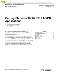 Getting Started with WinCE 6.0 VPU Applications