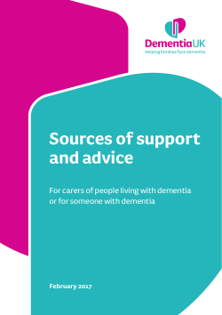 Sources of support for families affected by dementia