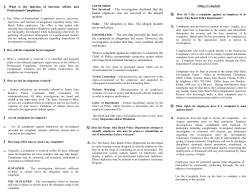 Q. What is the function of Internal Affairs