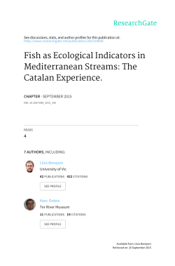 Fish as Ecological Indicators in Mediterranean