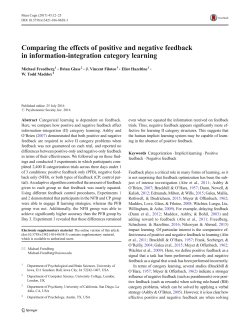 Comparing the effects of positive and negative feedback in