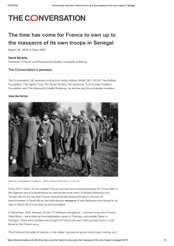 The time has come for France to own up to the massacre of its own