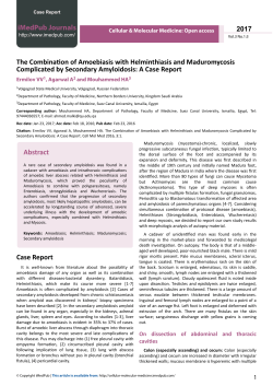 The Combination of Amoebiasis with Helminthiasis and