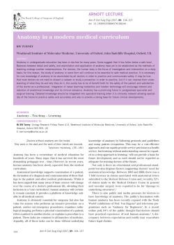 Anatomy in a modern medical curriculum