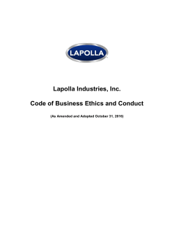 About the Code of Business Ethics and Conduct