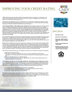 improving your credit rating