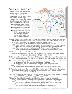 South Asia Clickable Atlas Activity