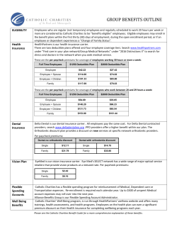 GROUP BENEFITS OUTLINE