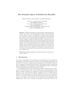 The Semantic Space of Intellectual Humility