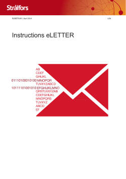 Instructions eLETTER