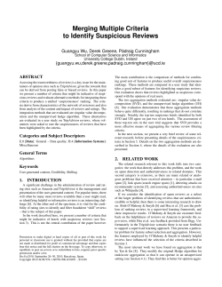 Merging Multiple Criteria to Identify Suspicious Reviews