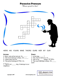 Possessive Pronouns