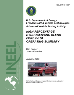 high-percentage hydrogen/cng blend ford f-150