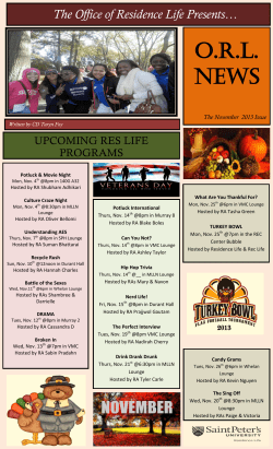 November 2013 Issue of ORL News!
