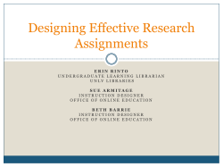 Designing Effective Research Assignments