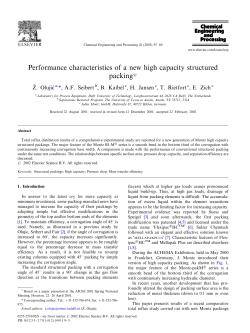 Performance characteristics of a new high capacity structured packing