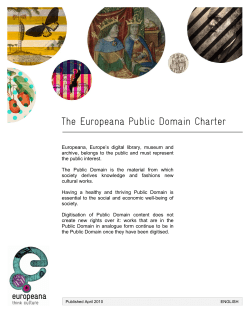 Europeana`s Public Domain Charter